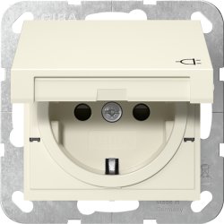 Gira SCHUKO stikkontakt med klapdksel