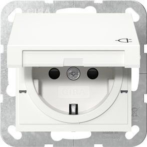 Gira SCHUKO stikkontakt med klapd�ksel