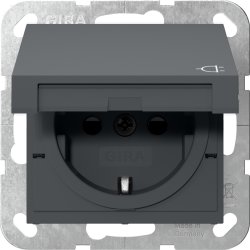 Gira SCHUKO stikkontakt med klapdksel